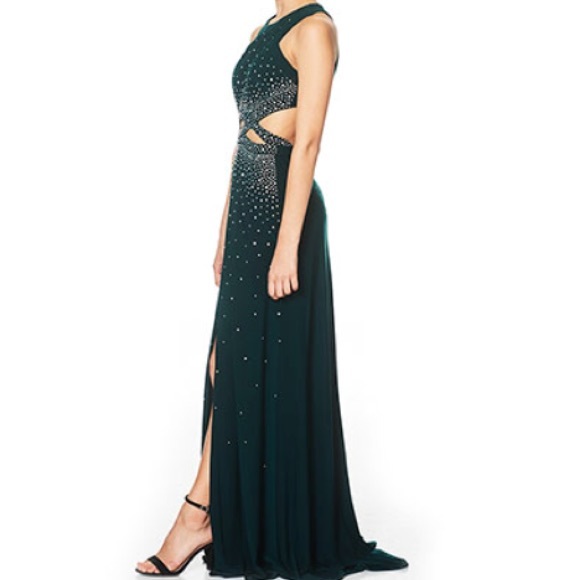 hunter green prom dress - Picture 4 of 4